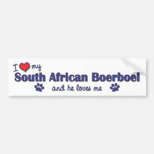 Adesivo Para Carro Eu amo meu sul - africano Boerboel (o cão
