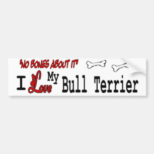 Adesivo Para Carro Eu Amo Meu Touro Terrier