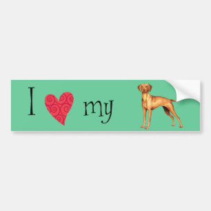 Adesivo Para Carro Eu amo meu Vizsla