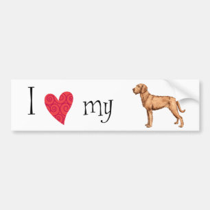 Adesivo Para Carro Eu amo meu Vizsla Wirehaired