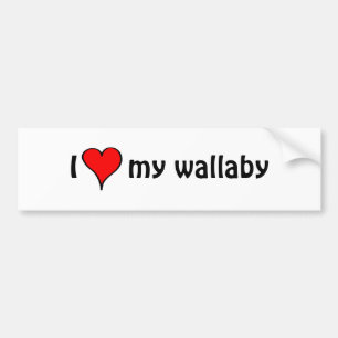 Adesivo Para Carro Eu amo meu wallaby