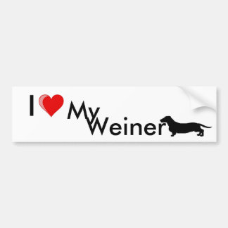 Adesivo Para Carro Eu amo meu Weiner