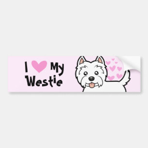 Adesivo Para Carro Eu amo meu Westie