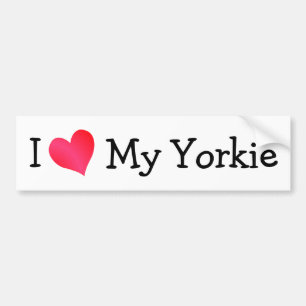 Adesivo Para Carro Eu Amo Meu Yorkie