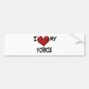 Adesivo Para Carro Eu amo meu Yorkie