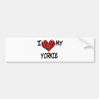 Adesivo Para Carro Eu amo meu Yorkie