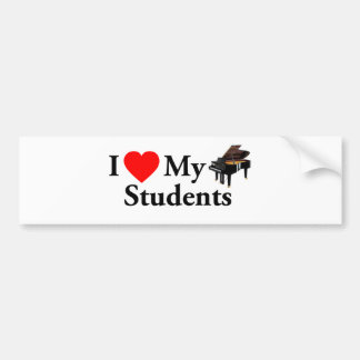 Adesivo Para Carro Eu amo meus estudantes do piano