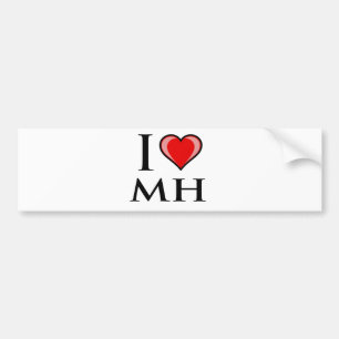 Adesivo Para Carro Eu amo MH - Marshall Islands