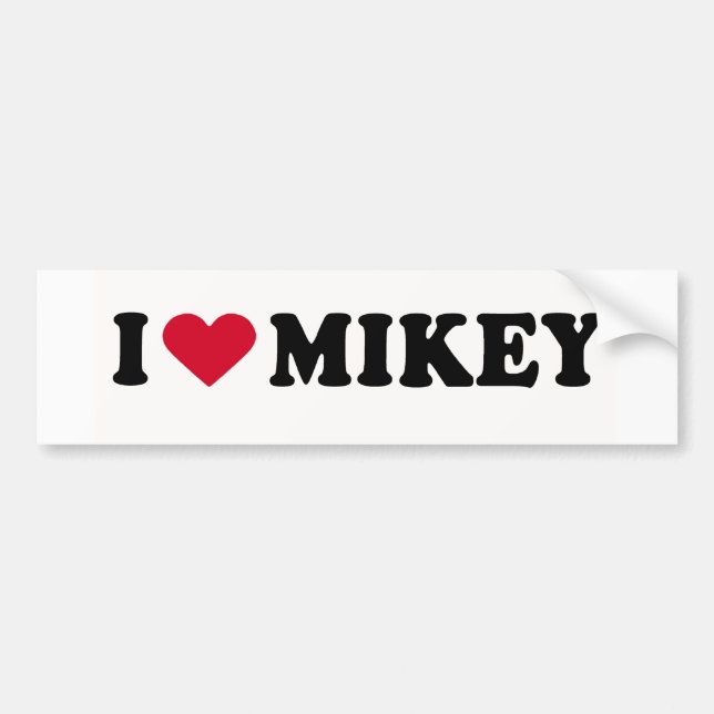 ADESIVO PARA CARRO EU AMO MIKEY (Frente)