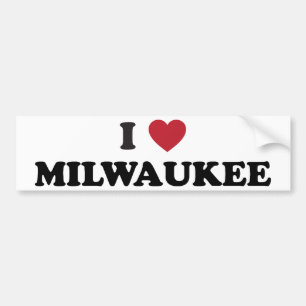 Adesivo Para Carro Eu amo Milwaukee Wisconsin