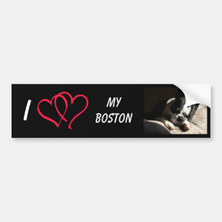 Adesivo Para Carro Eu amo minha Boston