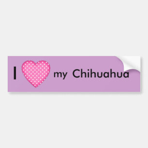 Adesivo Para Carro Eu amo minha chihuahua