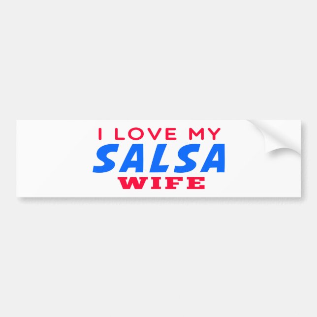 Adesivo Para Carro Eu amo minha esposa da salsa (Frente)