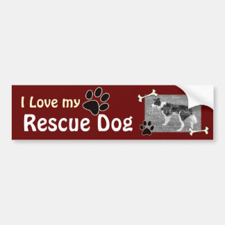 Adesivo Para Carro Eu amo minha etiqueta de DogBumper do salvamento