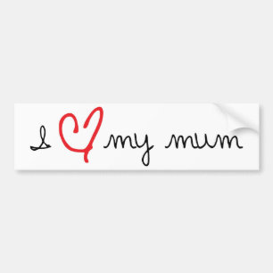 ADESIVO PARA CARRO EU AMO MINHA MÃE