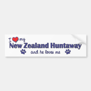 Adesivo Para Carro Eu amo minha Nova Zelândia Huntaway (o cão