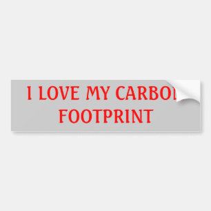 ADESIVO PARA CARRO EU AMO MINHA PEGADA DO CARBONO