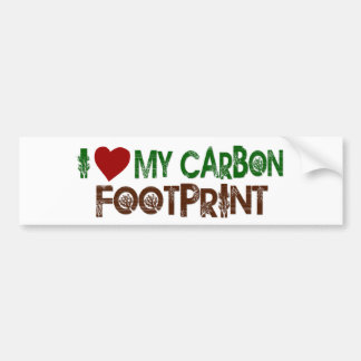Adesivo Para Carro Eu amo minha pegada do carbono