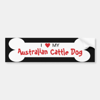 Adesivo Para Carro Eu amo minha raça australiana do cão do gado