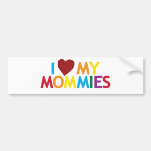 Adesivo Para Carro Eu amo minhas mamãs