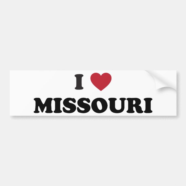 Adesivo Para Carro Eu amo Missouri (Frente)