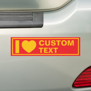 Adesivo Para Carro Eu Amo Modelo Personalizado Retro