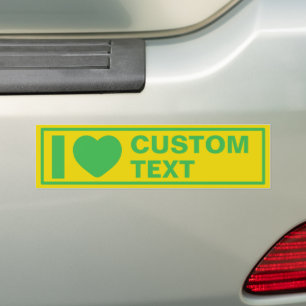 Adesivo Para Carro Eu Amo Modelo Personalizado Retro