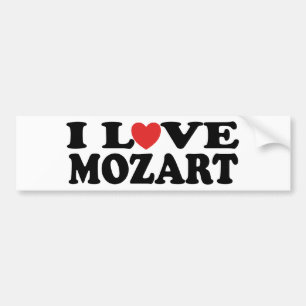 Adesivo Para Carro Eu amo Mozart