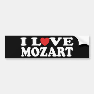 Adesivo Para Carro Eu amo Mozart