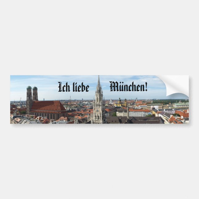 Adesivo Para Carro "Eu amo Munich! "Autocolante no vidro traseiro (Frente)