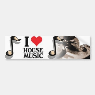 Adesivo Para Carro Eu Amo Música House