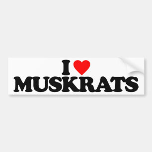ADESIVO PARA CARRO EU AMO MUSKRATS