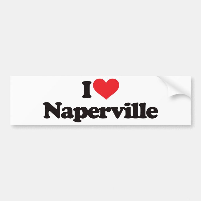 Adesivo Para Carro Eu amo Naperville (Frente)