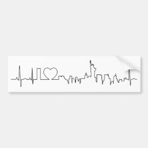 Adesivo Para Carro Eu amo New York em um estilo extraordinário