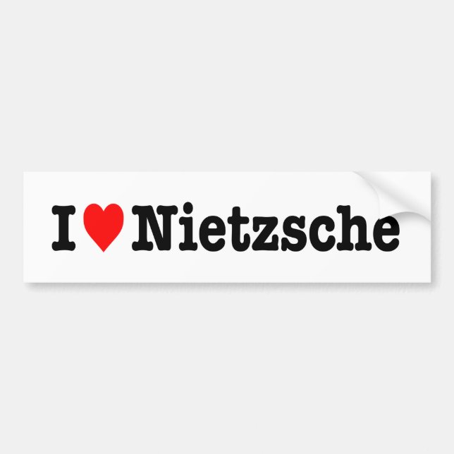 ADESIVO PARA CARRO "EU AMO NIETZSCHE " (Frente)