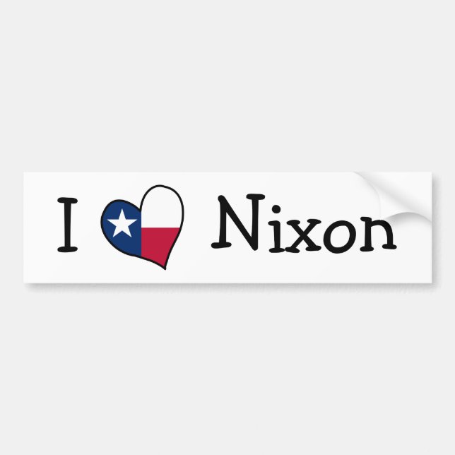 Adesivo Para Carro Eu Amo Nixon (Frente)