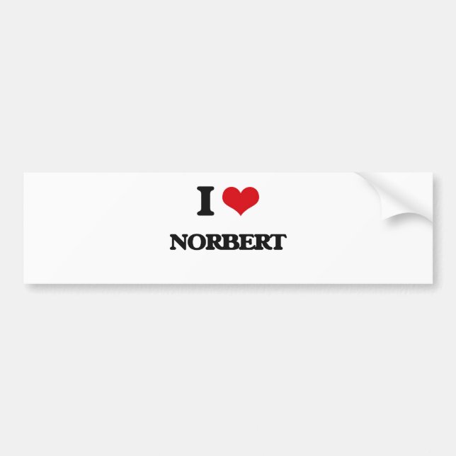 Adesivo Para Carro Eu amo Norbert (Frente)