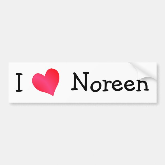 Adesivo Para Carro Eu Amo Noreen (Frente)