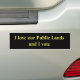 Adesivo Para Carro Eu amo nossos terrenos públicos e eu voto (On Car)