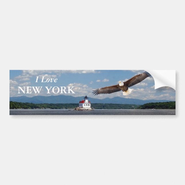 Adesivo Para Carro Eu Amo Nova York (Frente)