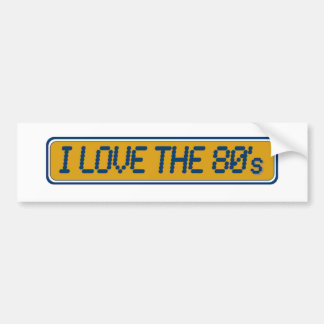 Adesivo Para Carro Eu amo o anos 80