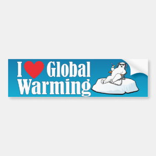Adesivo Para Carro Eu amo o aquecimento global