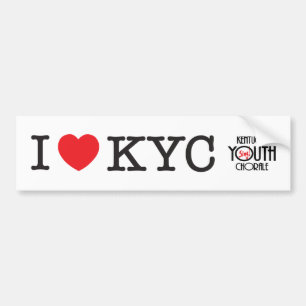 Adesivo Para Carro Eu amo o autocolante no vidro traseiro de KYC