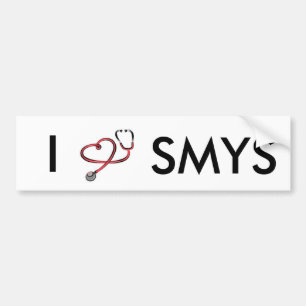 Adesivo Para Carro Eu amo o autocolante no vidro traseiro de SMYS.