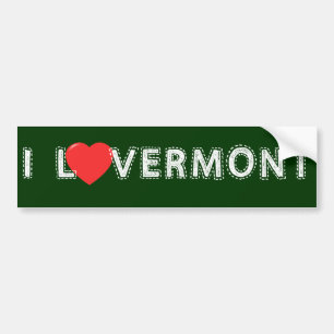 Adesivo Para Carro Eu amo o autocolante no vidro traseiro de Vermont