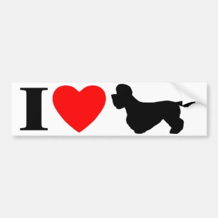 Adesivo Para Carro Eu amo o autocolante no vidro traseiro dos terrier