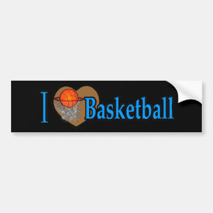 Adesivo Para Carro Eu amo o basquetebol