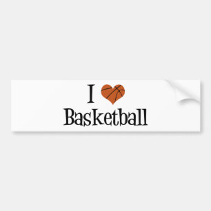 Adesivo Para Carro Eu amo o basquetebol