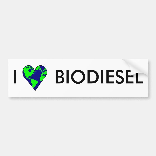 ADESIVO PARA CARRO EU AMO O BIODIESEL (Frente)