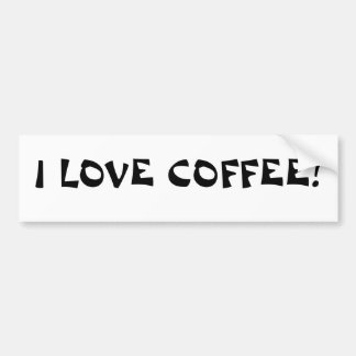 Adesivo Para Carro EU AMO O CAFÉ! - BumperSticker